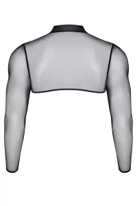 Crop top tulle noir transparent - Regnes