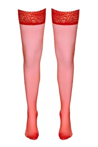 Bas autofixants rouge - Cotelli Legwear