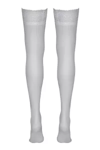 Bas autofixants blanc - Cotelli Legwear