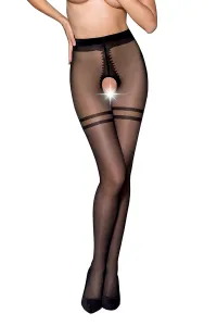 Collants ouverts TI015 20 deniers - noir
