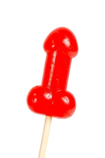 Présentoir de 40 sucettes pénis à la cerise avec effet chauffant épicé