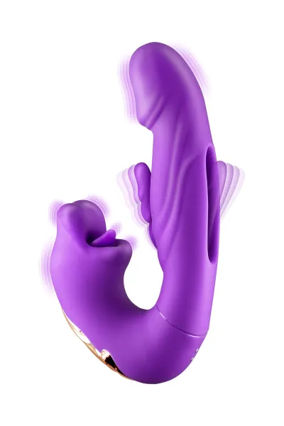 Vibromasseur rabbit 3-en-1 Kissy violet - Yoba
