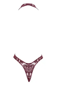 Body en tulle floqué Kink Royal F386 - Noir Handmade