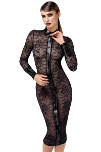 Robe fourreau Noirelle F376 - Noir Handmade