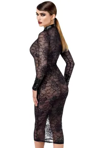 Robe fourreau Noirelle F376 - Noir Handmade