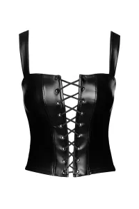 Top style corset Vixen F365 - Noir Handmade