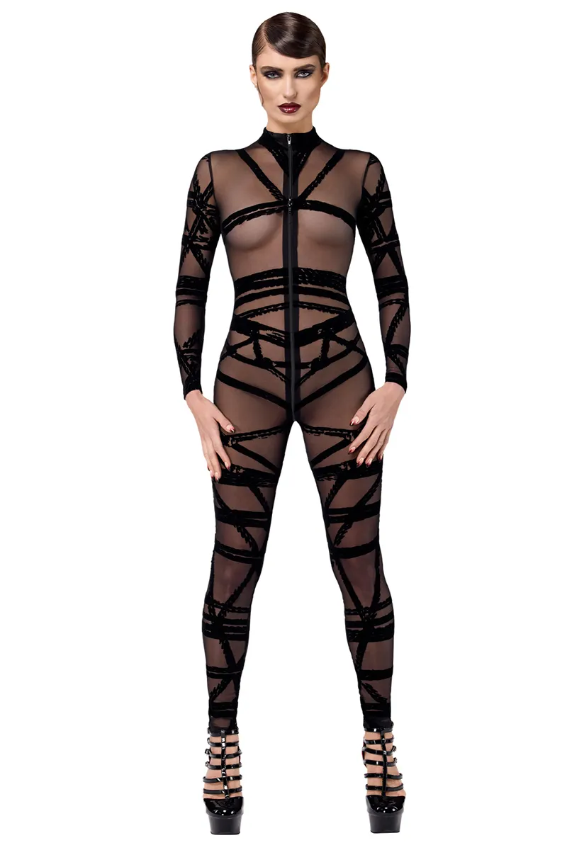 Combinaison floquée Bondesque F357 - Noir Handmade