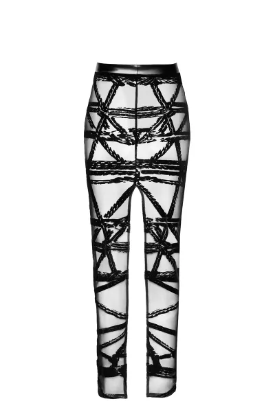 Jupe longue fendue Bondesque F360 - Noir Handmade