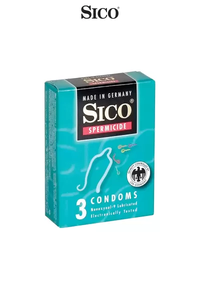 3 préservatifs Sico SPERMICIDE