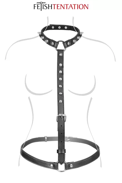 Harnais buste à pointes - Fetish Tentation