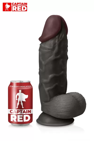 Gode XXL The Strong Black 26 x 6,5 cm - Captain Red