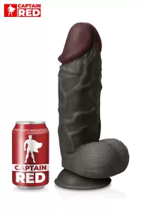 Gode XXL The Strong Black 26 x 6,5 cm - Captain Red