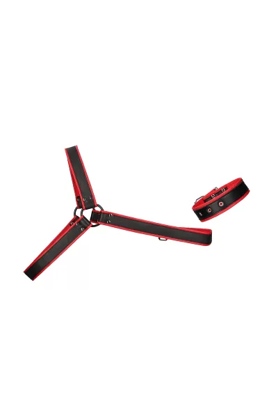 Harnais Gladiator rouge et noir - Ouch!