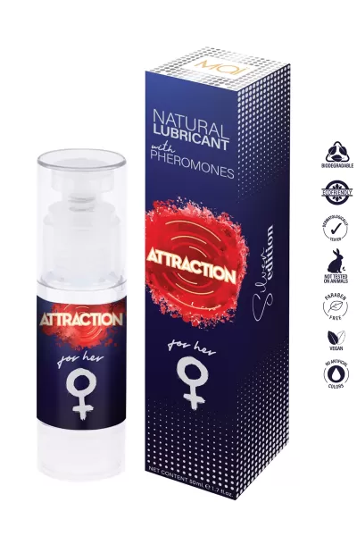 Lubrifiant naturel aux phéromones pour femme - Attraction